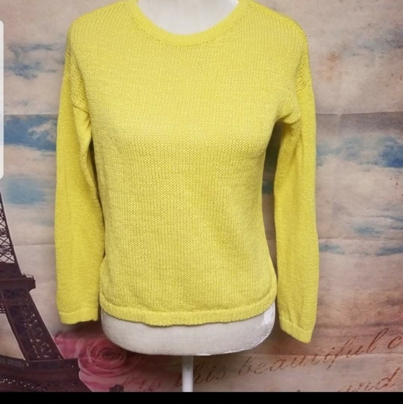 COPY - LOFT Bright yellow sweater - Picture 1 of 5